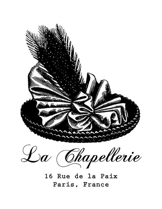 La Chapellerie Vintage French Hat Shop Printable Image