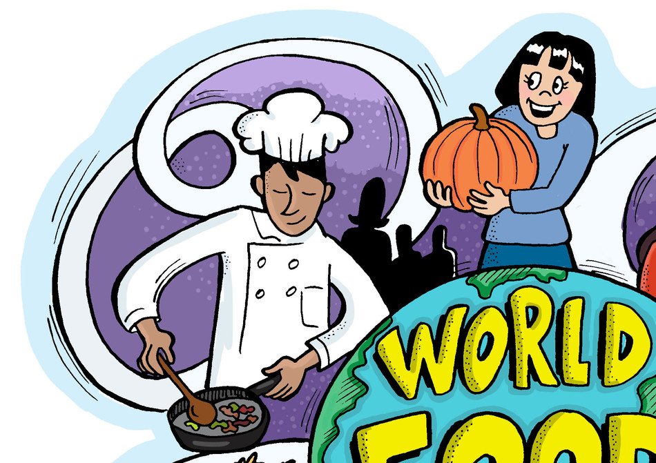 drawn chef at work