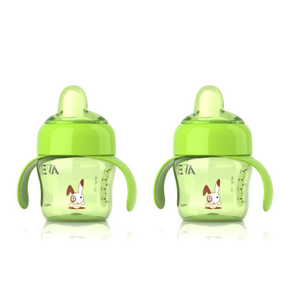 Spout Cup With Handles 6 Months Neutral 2 Pk Avent BabiesRUs