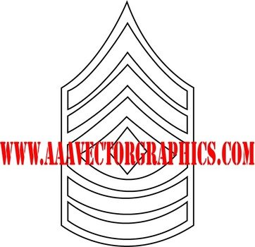 Rank Insignia Sleeve USMC Sergeant Major Red EPS