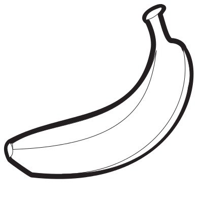 Banana Clip Art Black And White N20