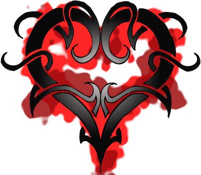 Black Hearts With Thorns Around It