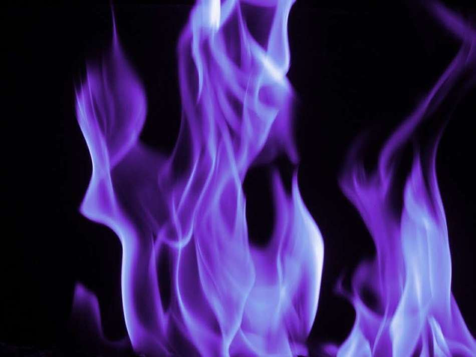 purple fire flames