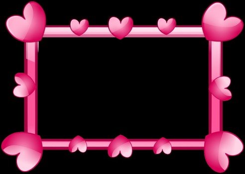 Pink Heart Border Clip Art N8