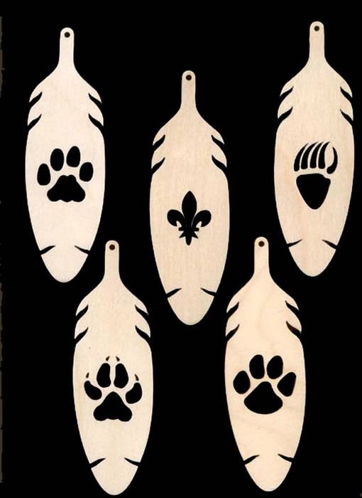 Cub Scout wooden feathers