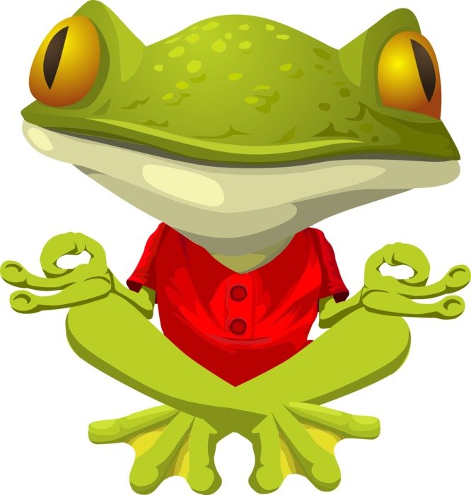 clipart of the Yoga Frog