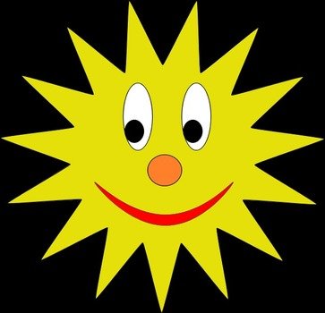 Smiling Sun Clip Art N24