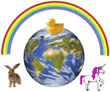 What Side Does Mean In Math, drawing with globe and rainbow