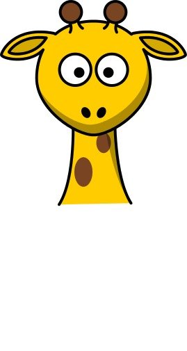 Giraffe Head Clip Art N6