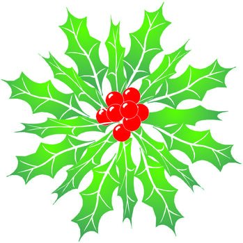 Cartoon Christmas Holly N2