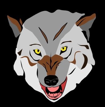 Wolf Face Clip Art N6