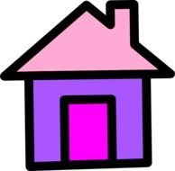 Purple House Clip Art N7