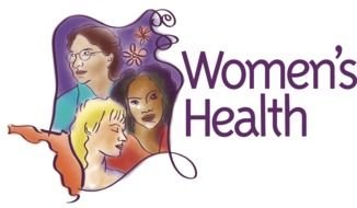 clipart of the women's health text and three girls
