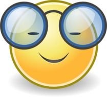 Clip art of smiley Face With Glasse