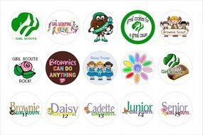 Girl Scout Bottle Cap drawing