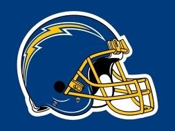 Clip art of San Diego Chargers Helmet Logo