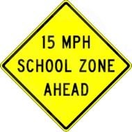 Speed Zone Ahead Sign