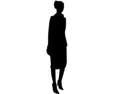 Businesswoman Silhouette Clip Art Free drawing