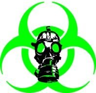 Drawing with the biohazard mask clipart