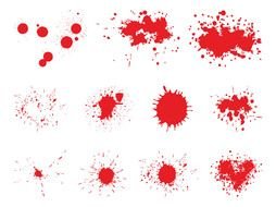 Red Blood Splatter Vector Graphic