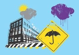 Rainy Day as a graphic illustration