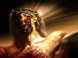 jesus with a crown of thorns on his head