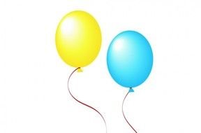 Balloon Vector yellow blue
