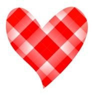 Red Plaid Heart Clip Art