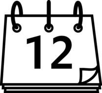 12 Calendar Day Clip Art