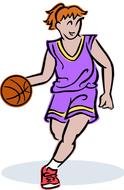 picture of a girl basketball players with a ball