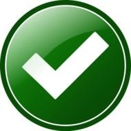 white checkmark on green button