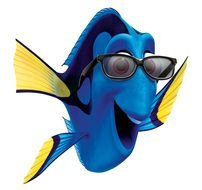 Dory fish in sunglasses