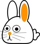 Spring Bunny face drawing