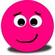 Shy Smiley Face Clip Art Pink