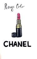 Coco Chanel Lipstick Drawing