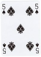 5 Playing Cards drawing