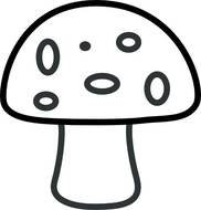 Mushroom Clip Art Black And White N7
