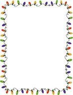 Christmas Lights Border Clip Art N7