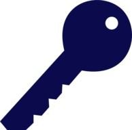 Blue Key Clip Art N3