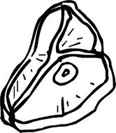 Steak Meat Coloring Page