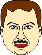 portrait of a man with a zigzag mustache