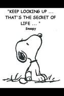 Black and white drawing of the Snoopy clipart