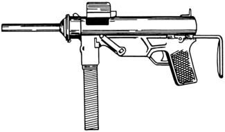 Submachine Gun drawing