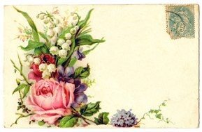 Vintage drawing with the flowers clipart