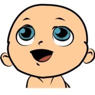 Happy Baby Clip Art drawing