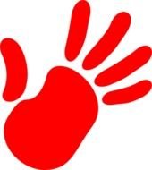 Red Hand Clip Art N3