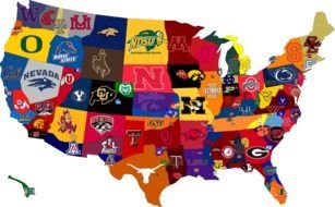 College Football Map drawing