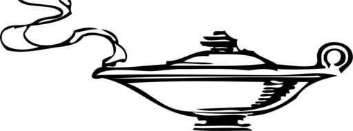 Genie Lamp Clip Art drawing