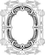 round frame for the mirror as a picture for clipart