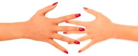 Clip art of Hands With red Nails